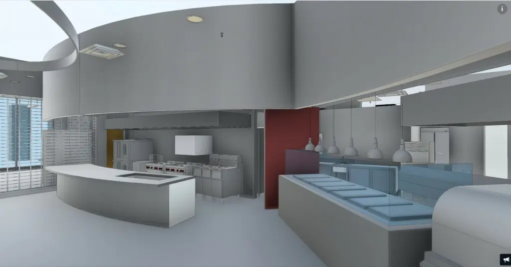 restaurant as-built scanning and revit