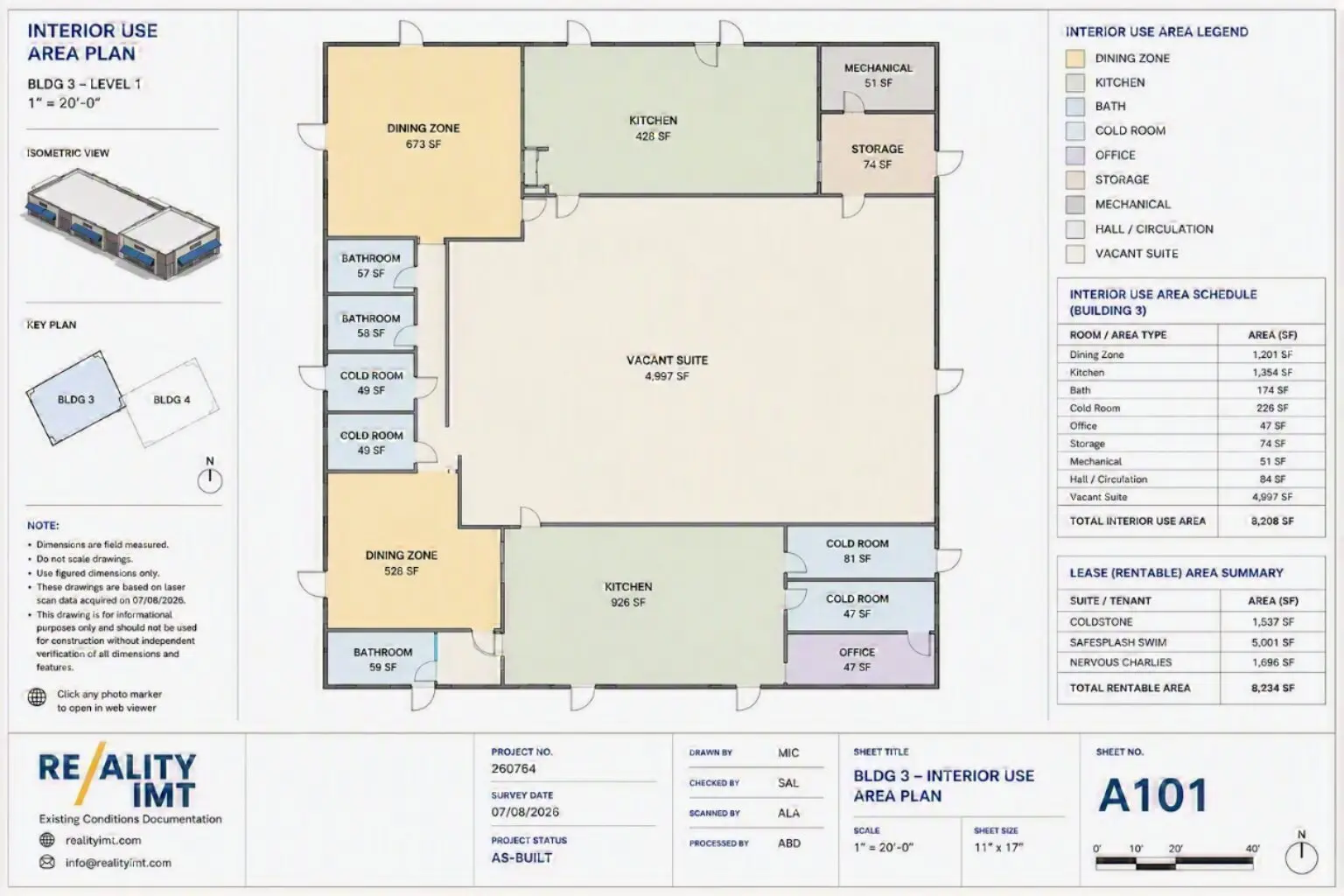 BOMA area measurement services for commercial office building