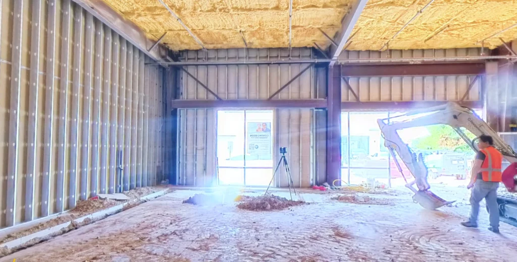 LiDAR Scanning of existing large store to document structural elements.