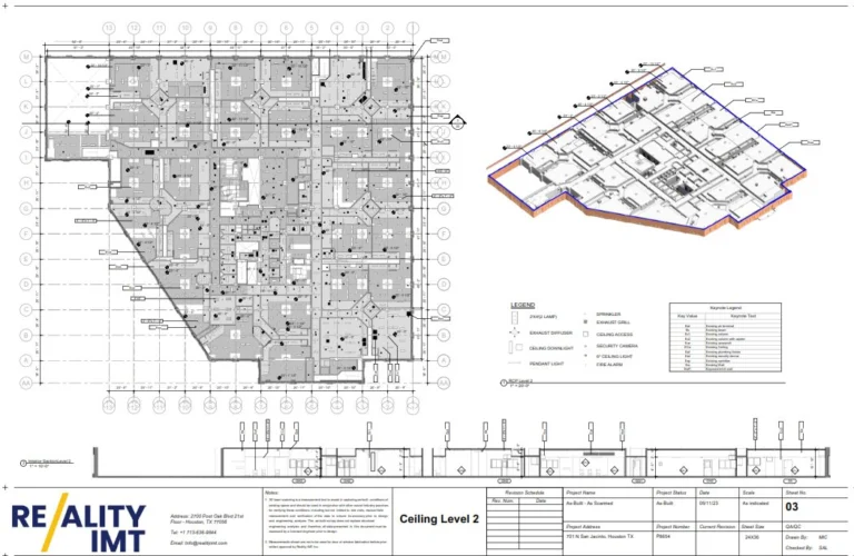 Laser scanning to CAD for large facilities