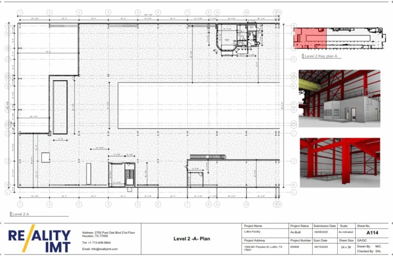Floorplan documentation for industrial facility