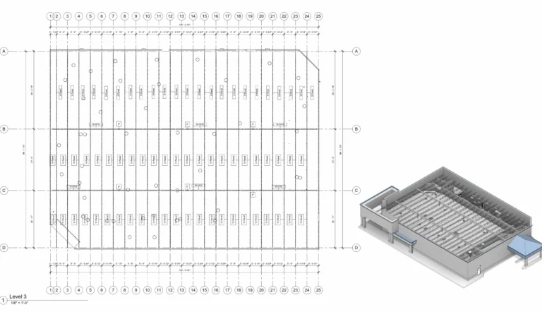 Final deliverable sheet or Revit model view used for existing-condition documentation.