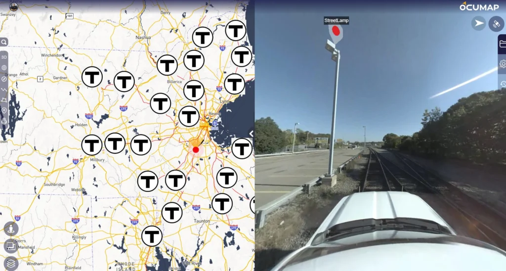 Railway video log using GPS cameras