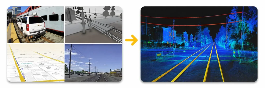 Reality IMT Company capability in Railroad mapping using 360 gps video and lidar deployed on a hi rail