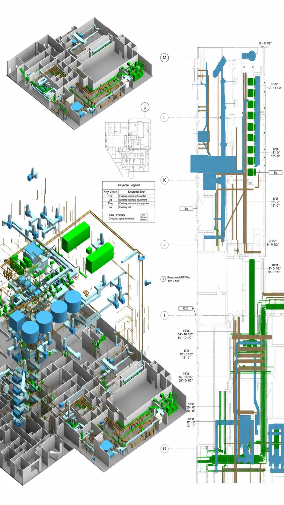 Facility documentation for building owners and facility managers showing existing-condition CAD drawings, BIM models, and Scan to BIM documentation for renovation, maintenance, and capital planning.